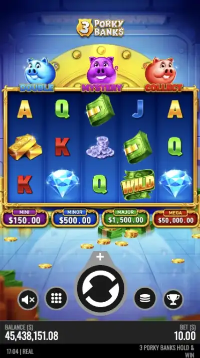 3 Porky Banks Hold and Win nyerőgép: paraméterek és játékmenet