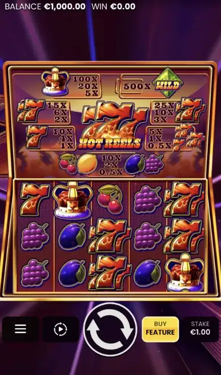 777 Hot Reels képernyőkép a játékból