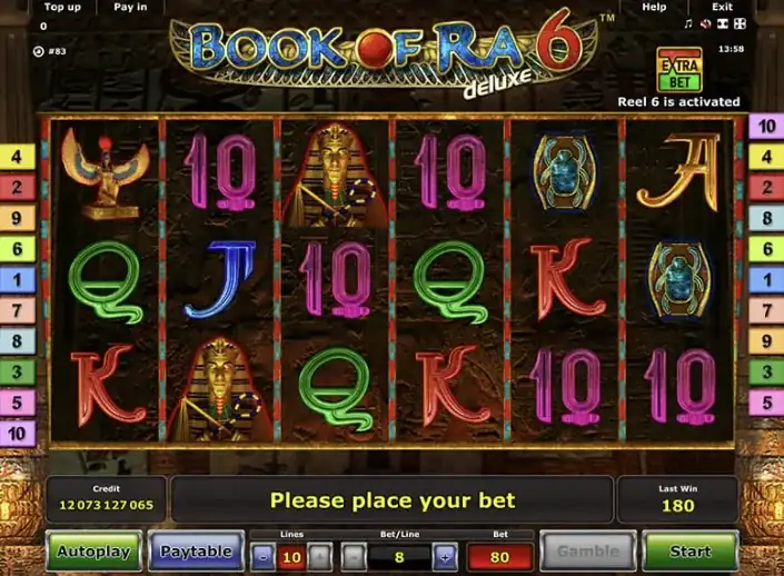 Book of Ra deluxe 6 képernyőkép a játékból
