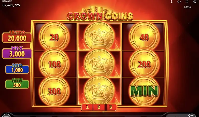 Crown Coins képernyőkép a bónuszjátékról