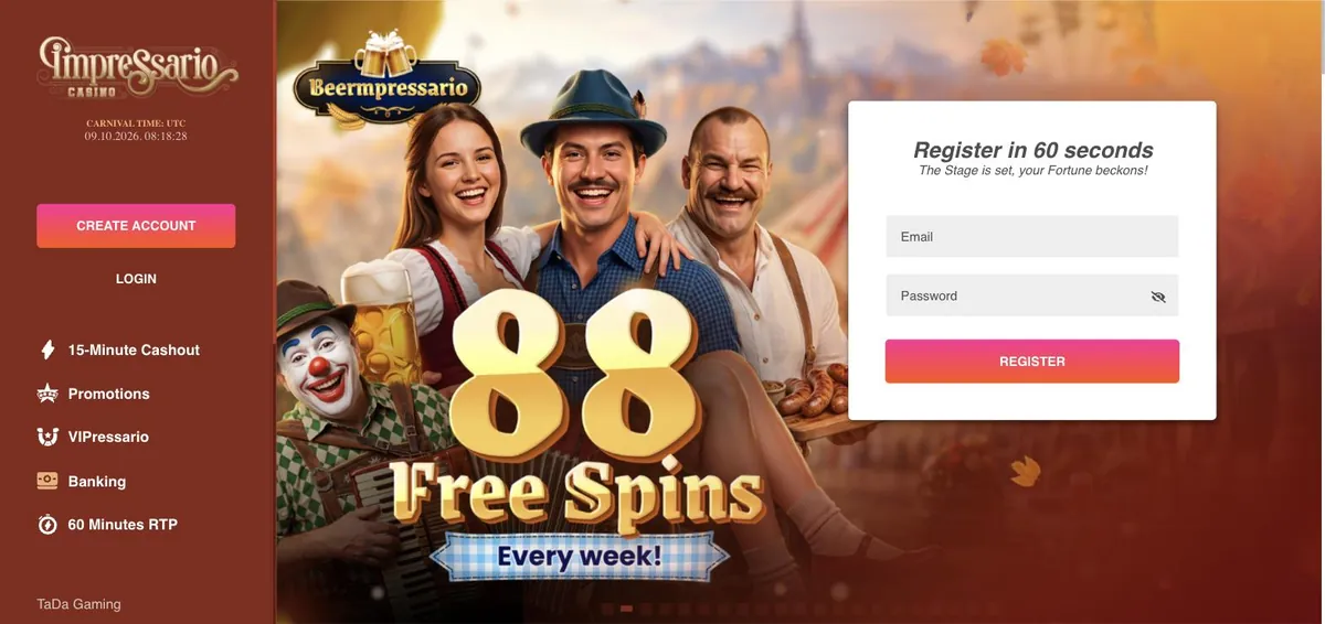 Impressario Casino vélemény: számok, feltételek és a játékkínálat