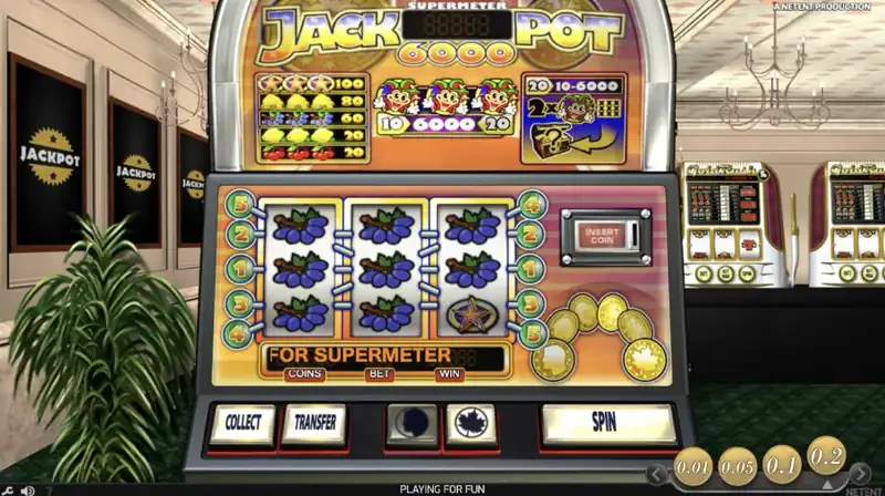 Jackpot 6000 - a NetEnt klasszikus gyümölcsgépe