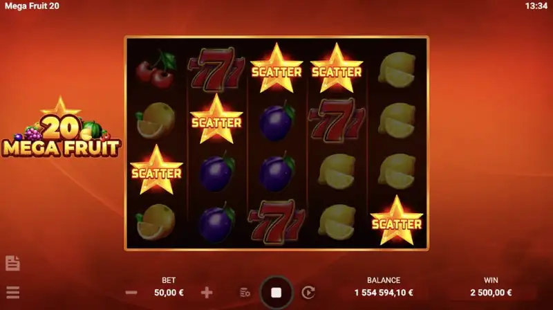 Mega Fruit 20 nyerőgép képernyőkép