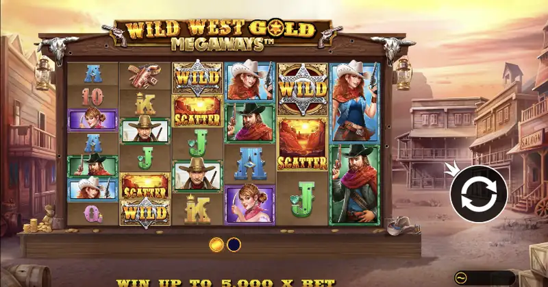 Wild West Gold Megaways nyerőgép - paraméterek és működés